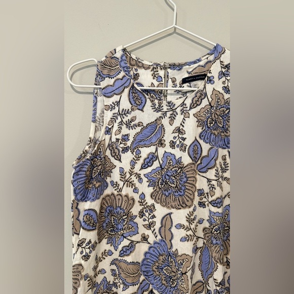Tommy Hilfiger Women's Ruffled Hem floral Shift  linen Dress size 2 1724 - Picture 4 of 9